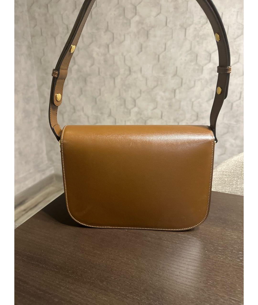 GUCCI Коричневая кожаная сумка через плечо, фото 3