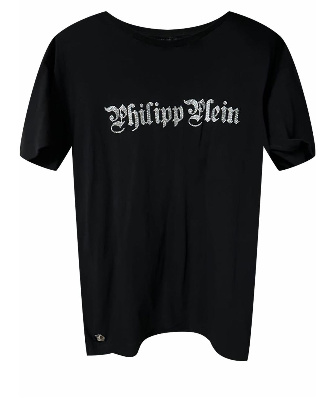 PHILIPP PLEIN Черная хлопковая футболка, фото 1