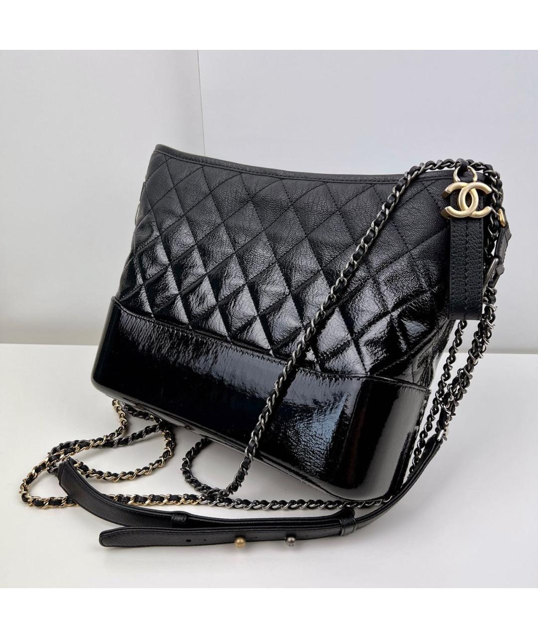 CHANEL Черная кожаная сумка через плечо, фото 3
