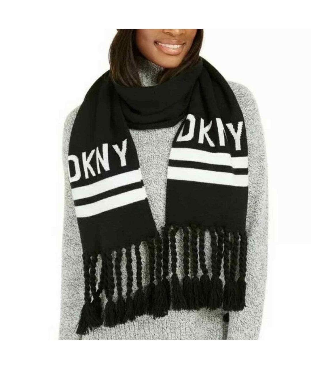 DKNY Черный шарф, фото 5