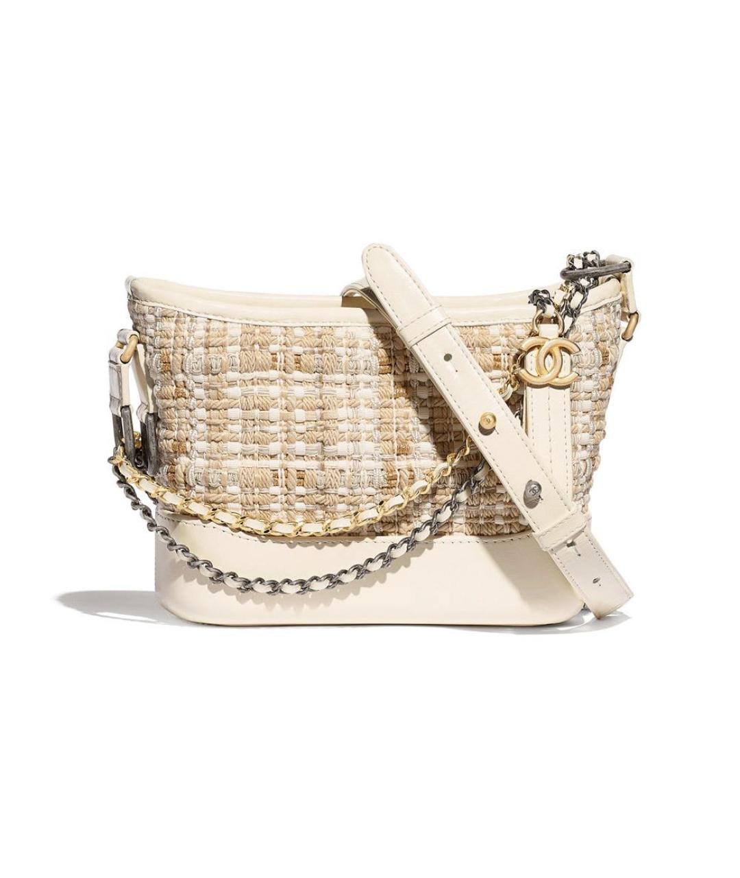 CHANEL Бежевая кожаная сумка через плечо, фото 1