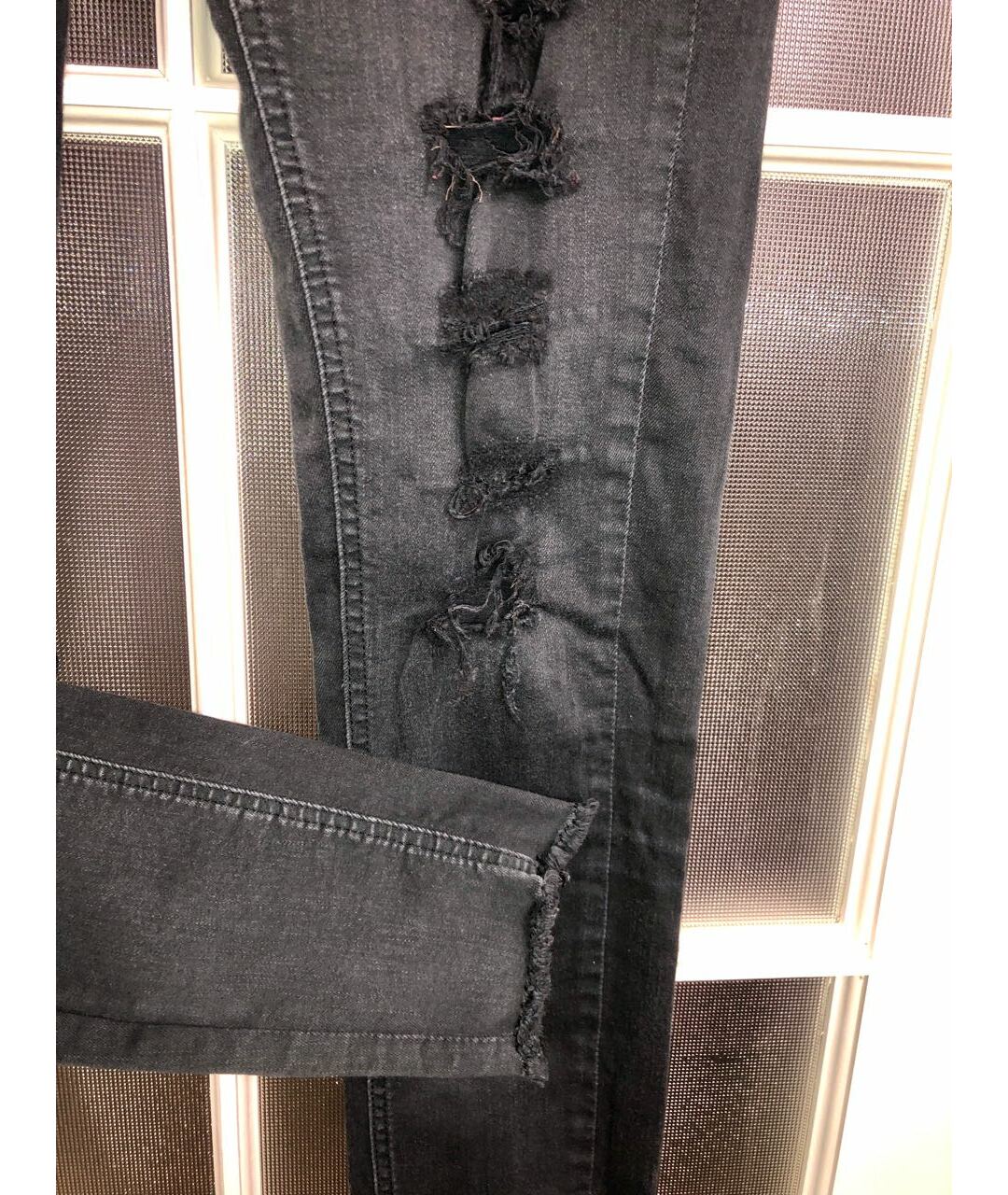 ELISABETTA FRANCHI Антрацитовые хлопко-эластановые джинсы слим, фото 6