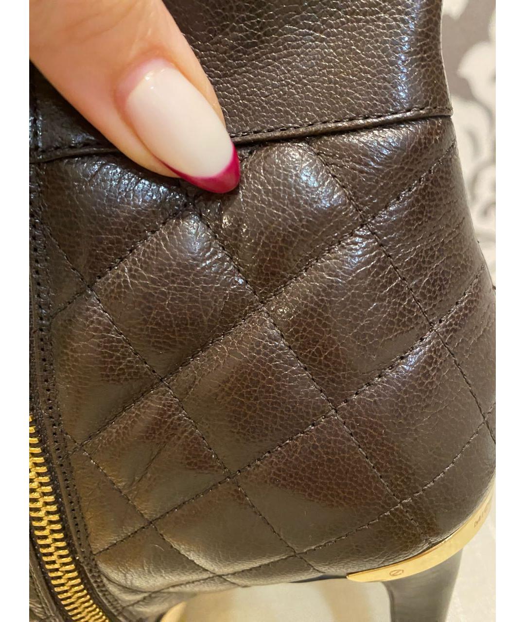 MICHAEL KORS Коричневые кожаные ботильоны, фото 6