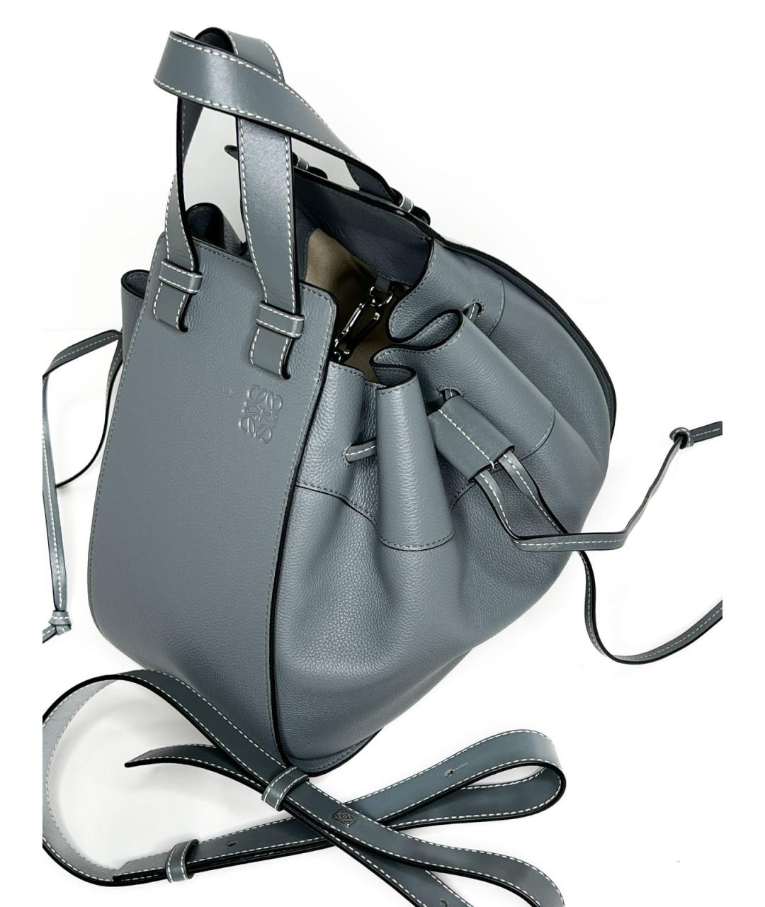 LOEWE Серая кожаная сумка тоут, фото 3