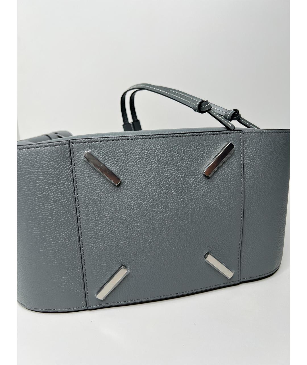 LOEWE Серая кожаная сумка тоут, фото 5