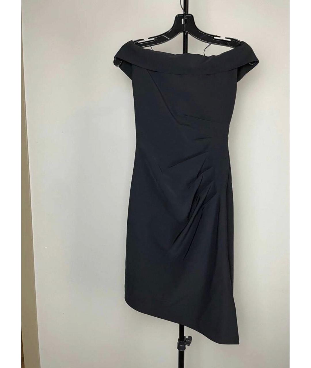 MILLY Черное полиэстеровое коктейльное платье, фото 5