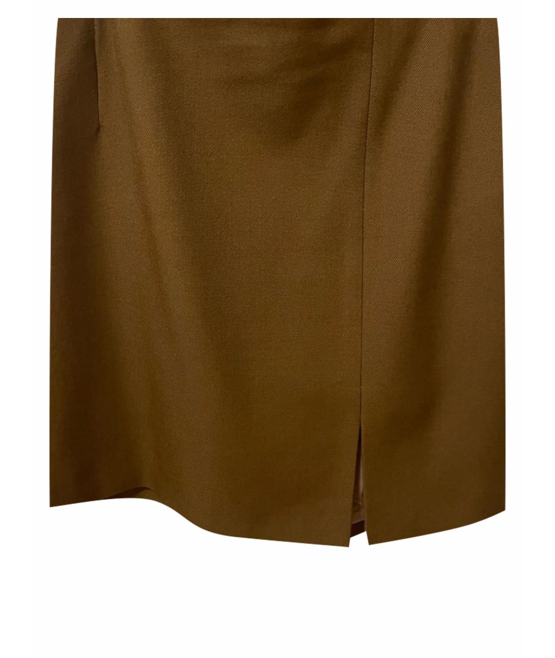 12 STOREEZ Коричневая шерстяная юбка мини, фото 1