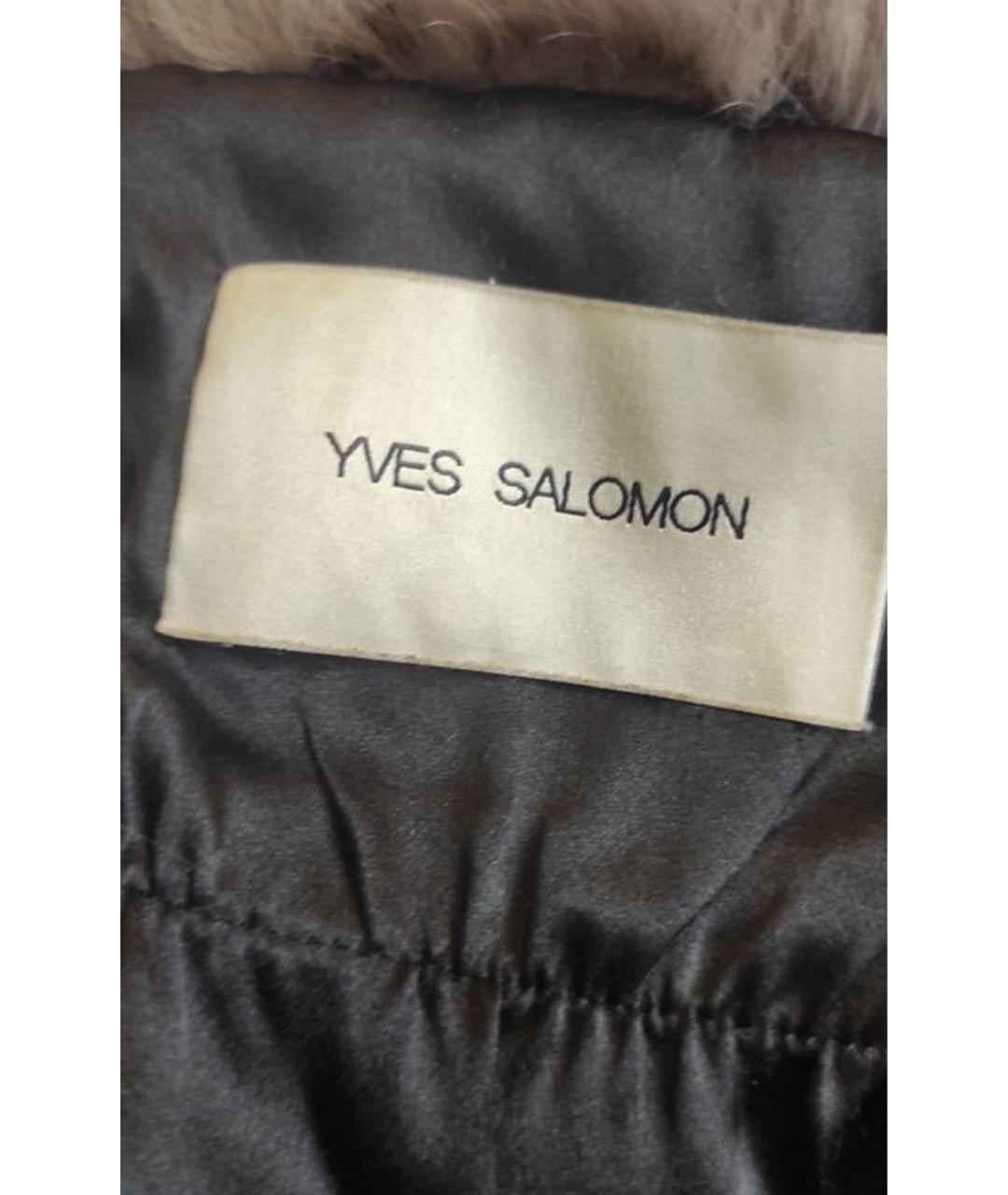 YVES SALOMON Серый меховой жилет, фото 6