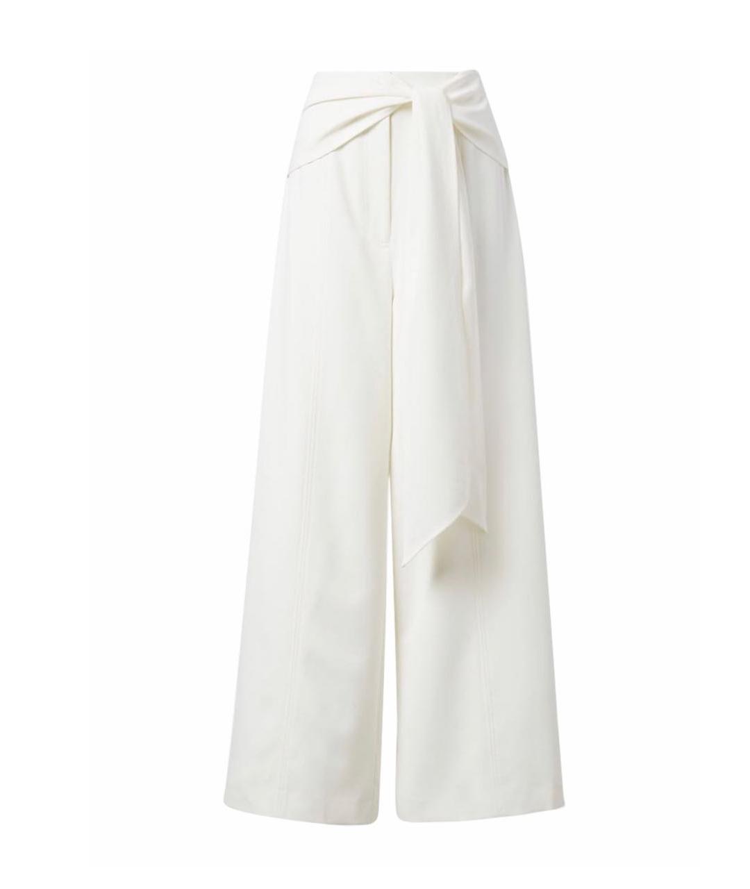 MILLY Белые полиэстеровые брюки широкие, фото 1