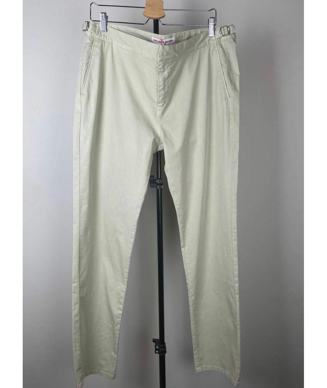 ORLEBAR BROWN Бежевые хлопковые классические брюки, фото 5