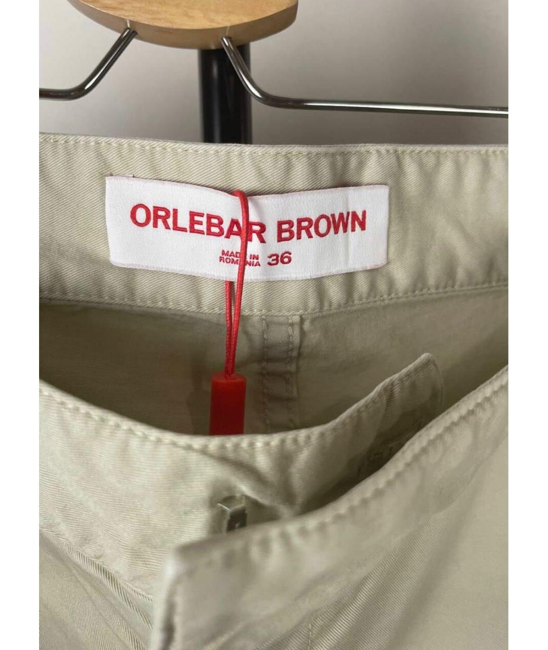 ORLEBAR BROWN Бежевые хлопковые классические брюки, фото 3