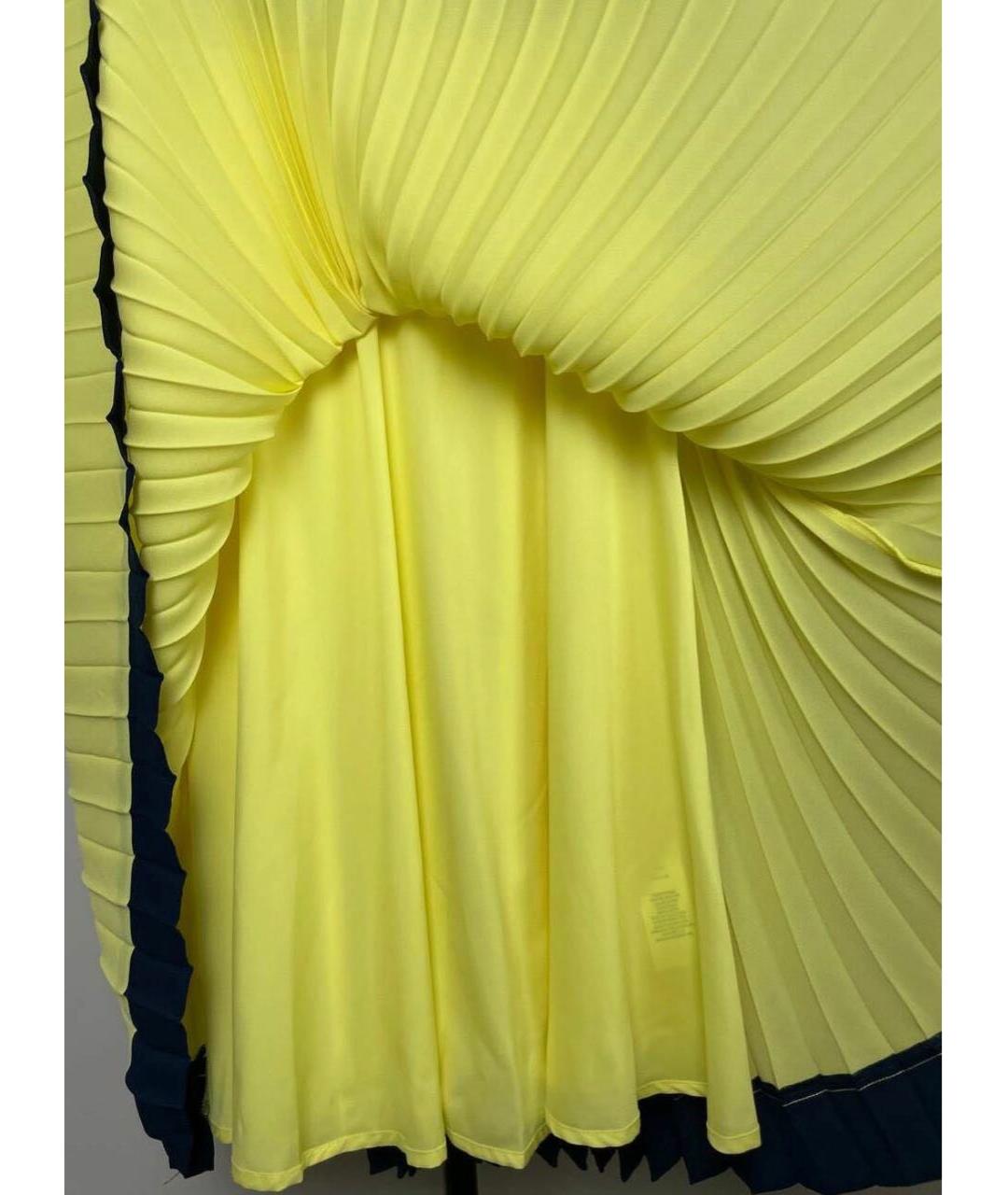 MILLY Желтое полиэстеровое коктейльное платье, фото 6