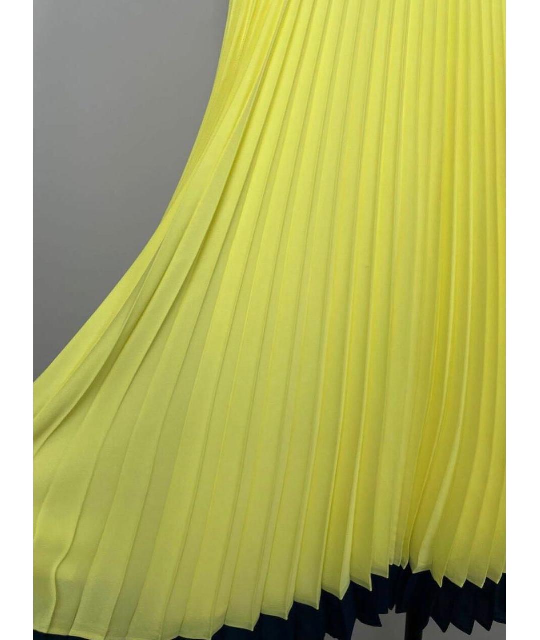 MILLY Желтое полиэстеровое коктейльное платье, фото 7