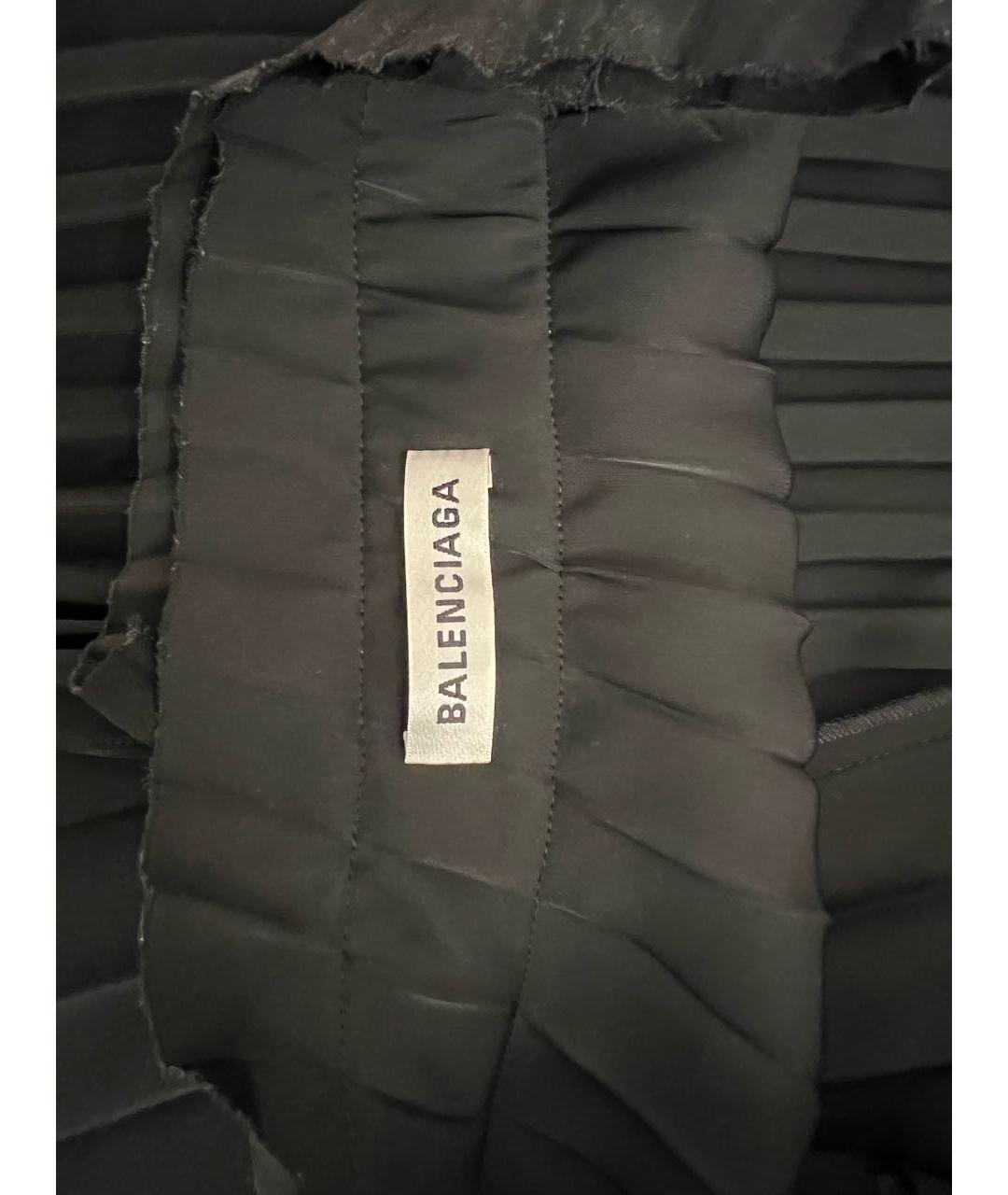 BALENCIAGA Черная полиэстеровая юбка миди, фото 3