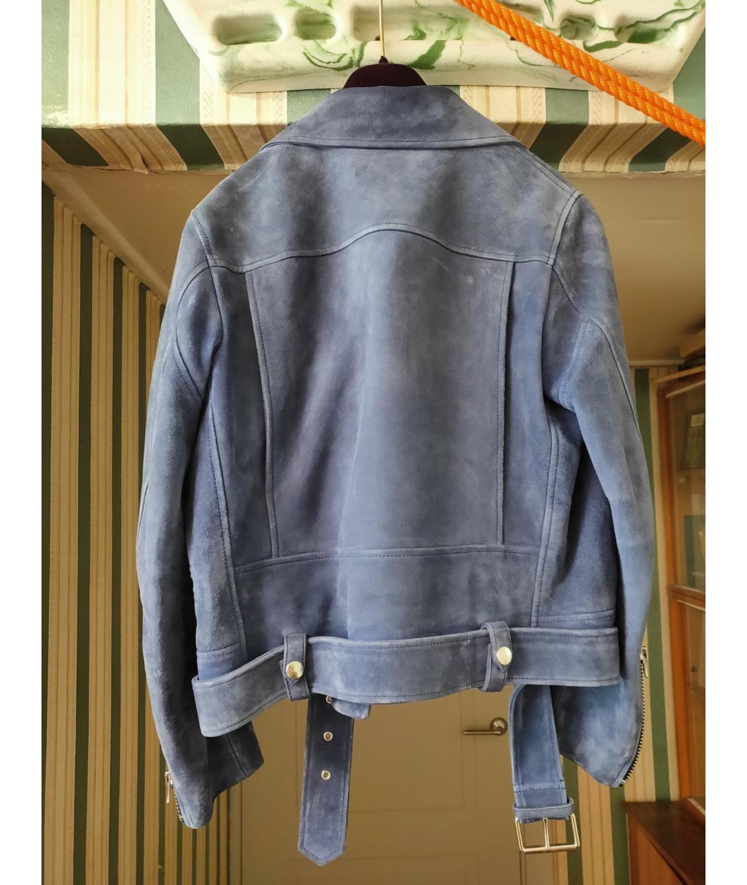 ACNE STUDIOS Синяя замшевая куртка, фото 2
