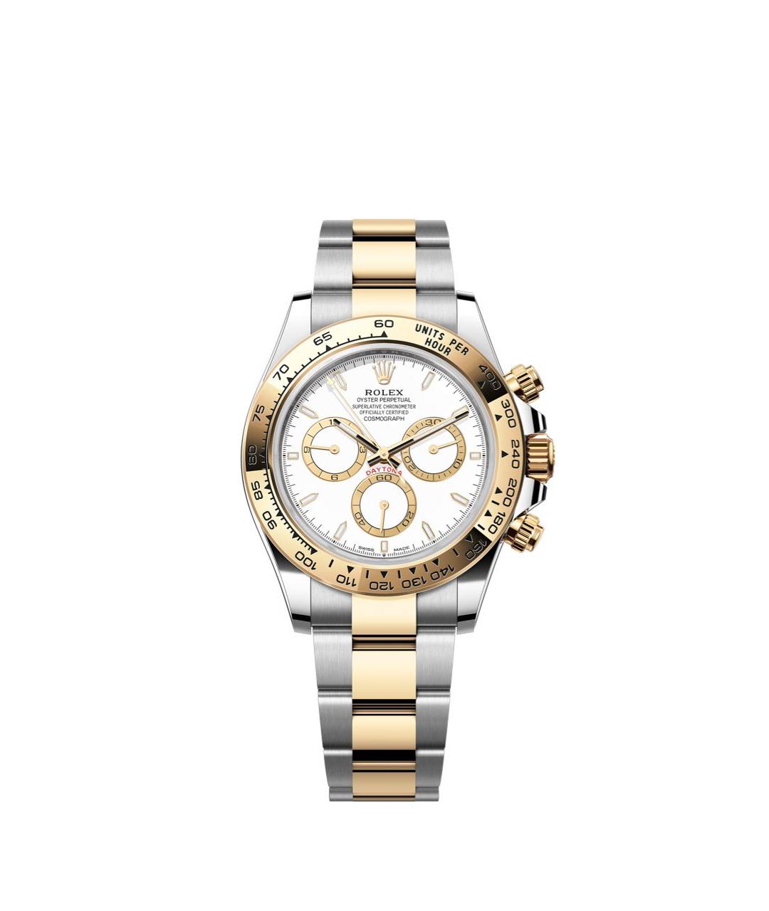 ROLEX Белые часы из желтого золота, фото 1