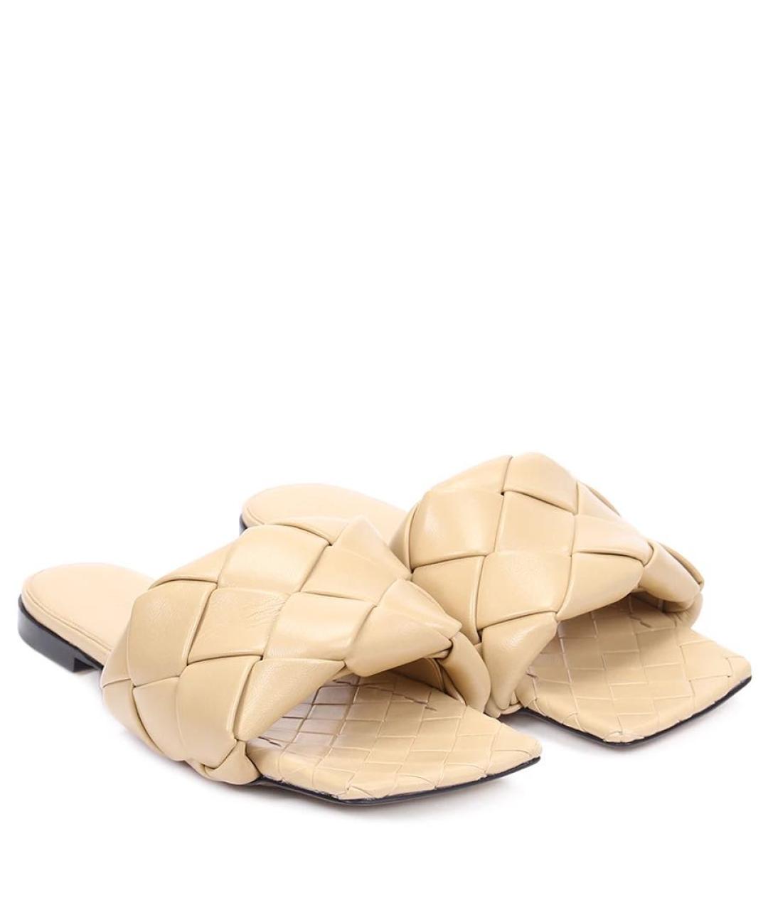 BOTTEGA VENETA Кожаные шлепанцы, фото 3