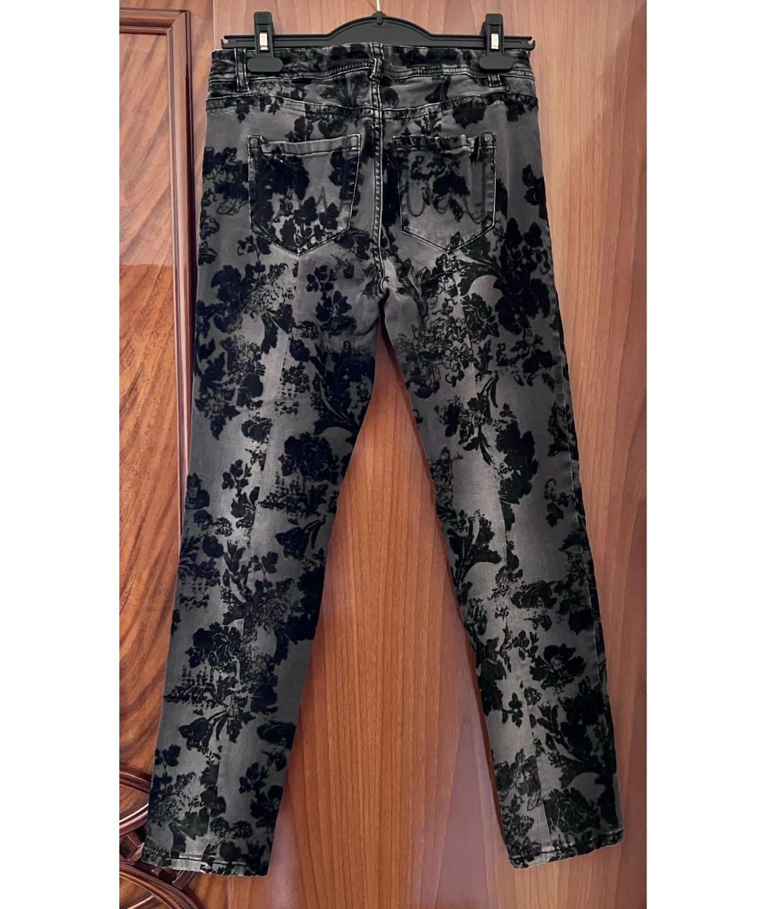 MARC CAIN Серые хлопковые брюки узкие, фото 2