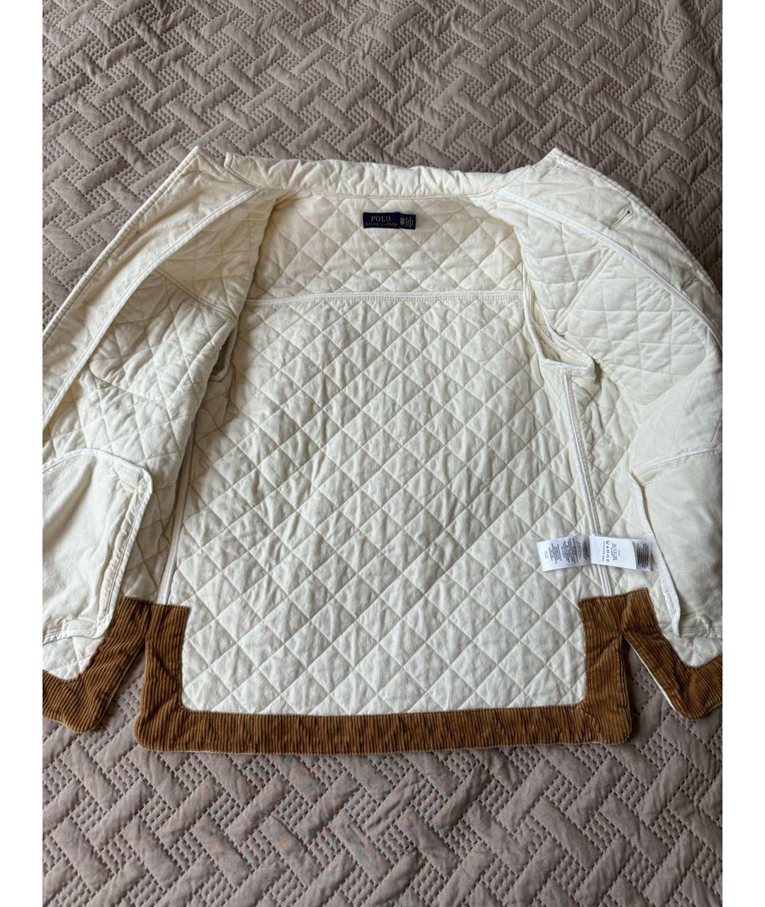 POLO RALPH LAUREN Белая хлопковая куртка, фото 6