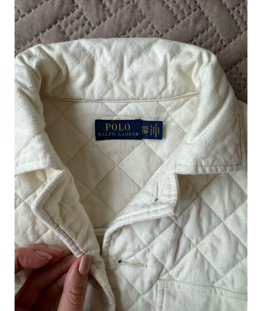 POLO RALPH LAUREN Белая хлопковая куртка, фото 3