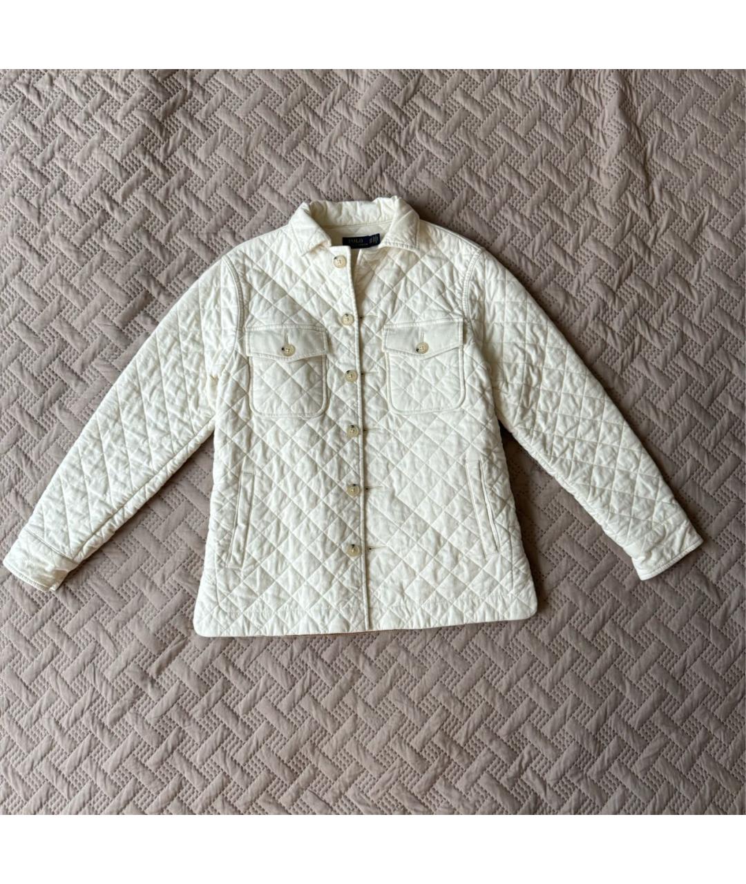 POLO RALPH LAUREN Белая хлопковая куртка, фото 7