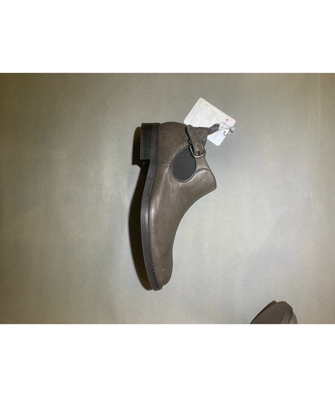 HENRY BEGUELIN Антрацитовые кожаные низкие ботинки, фото 9