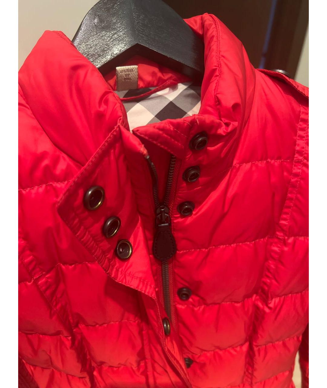 BURBERRY Красная полиэстеровая куртка, фото 4