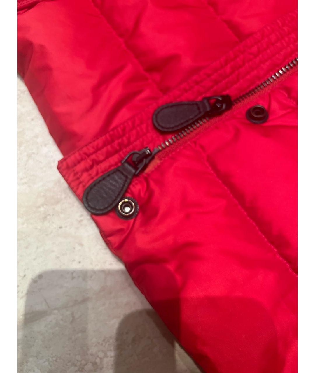 BURBERRY Красная полиэстеровая куртка, фото 7