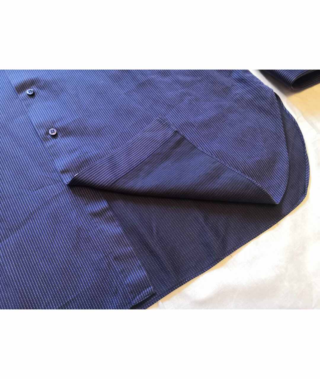ZILLI Темно-синяя хлопковая классическая рубашка, фото 6