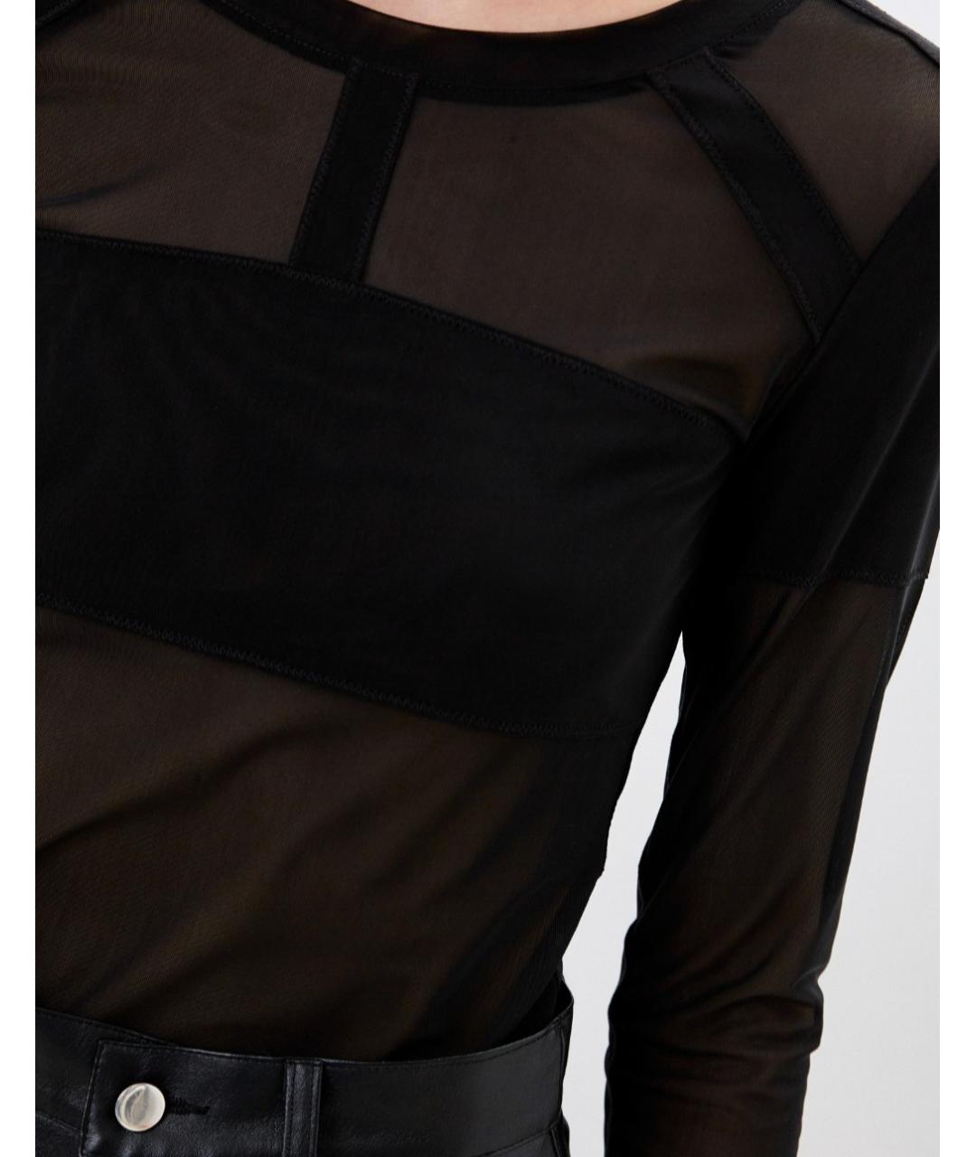 DIESEL Черная полиамидовая блузы, фото 6