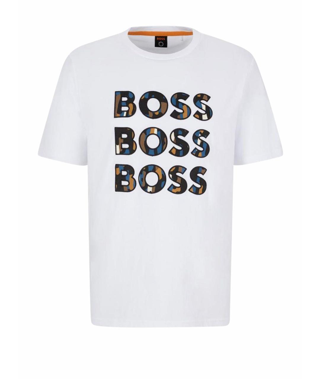 HUGO BOSS Белая хлопковая футболка, фото 1
