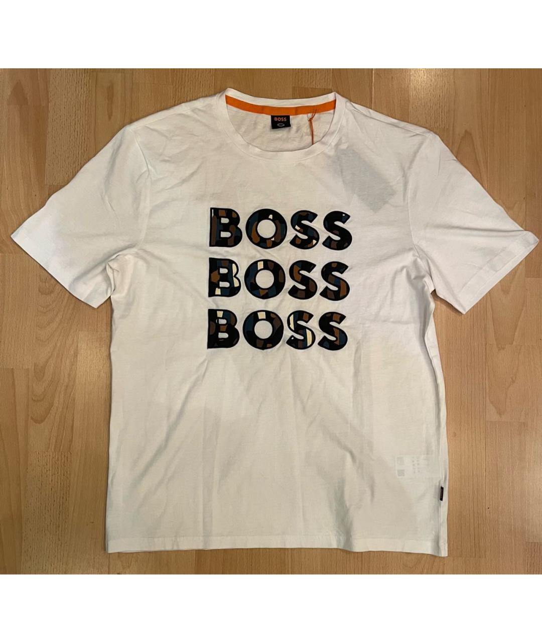 HUGO BOSS Белая хлопковая футболка, фото 7