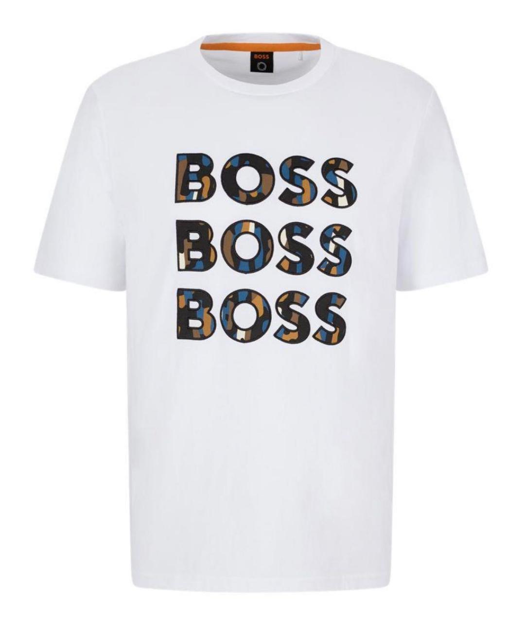 HUGO BOSS Белая хлопковая футболка, фото 1