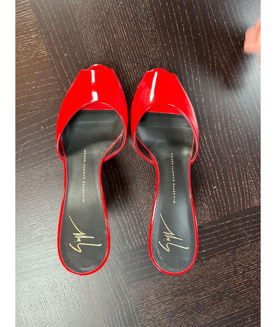GIUSEPPE ZANOTTI DESIGN Красные босоножки из лакированной кожи, фото 2