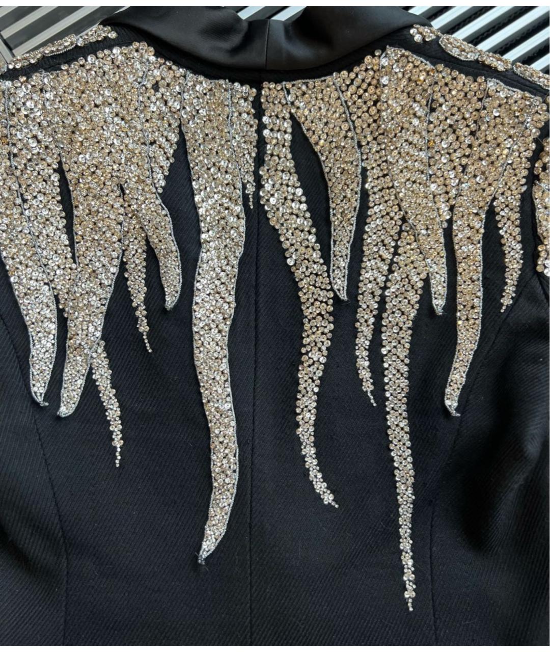 CHRISTIAN PELLIZZARI Черный вискозный жакет/пиджак, фото 8