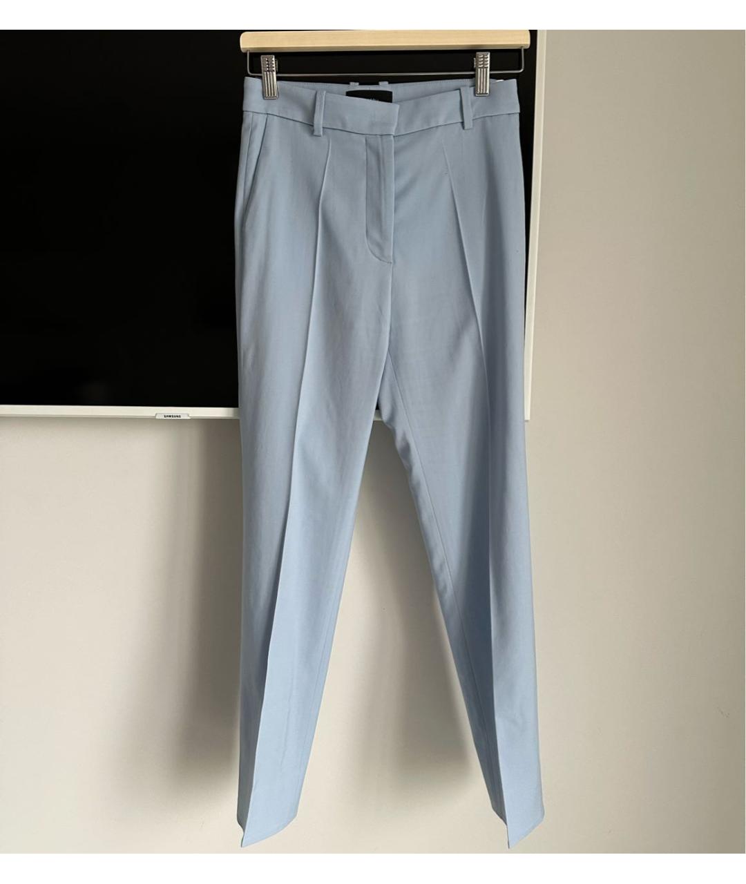 JOSEPH Голубые шерстяные прямые брюки, фото 6