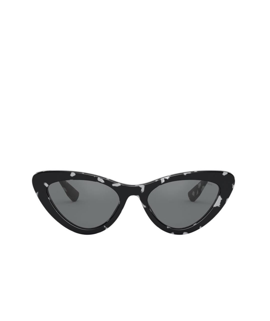 MIU MIU Черные пластиковые солнцезащитные очки, фото 1