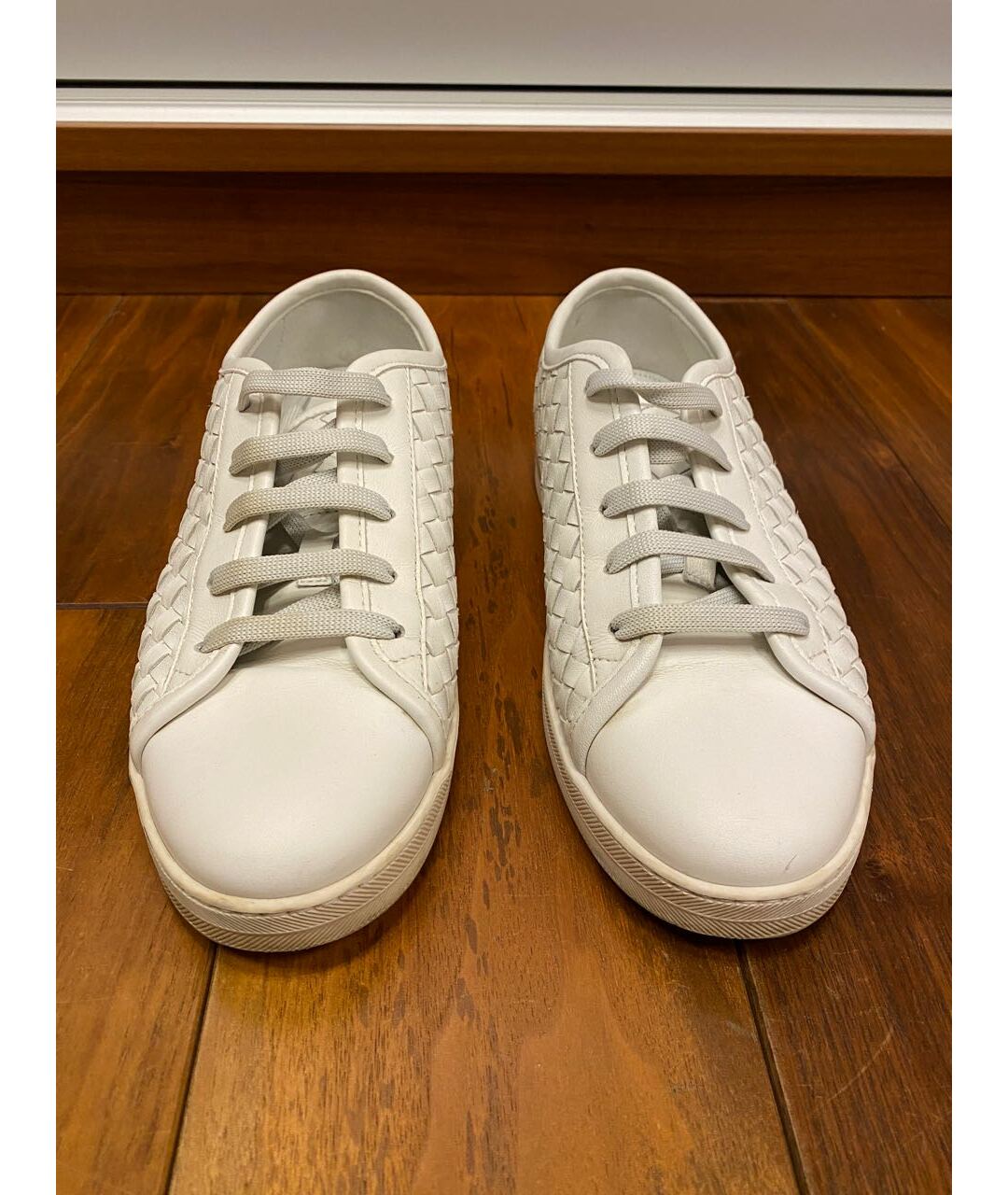 BOTTEGA VENETA Белые кожаные кроссовки, фото 2