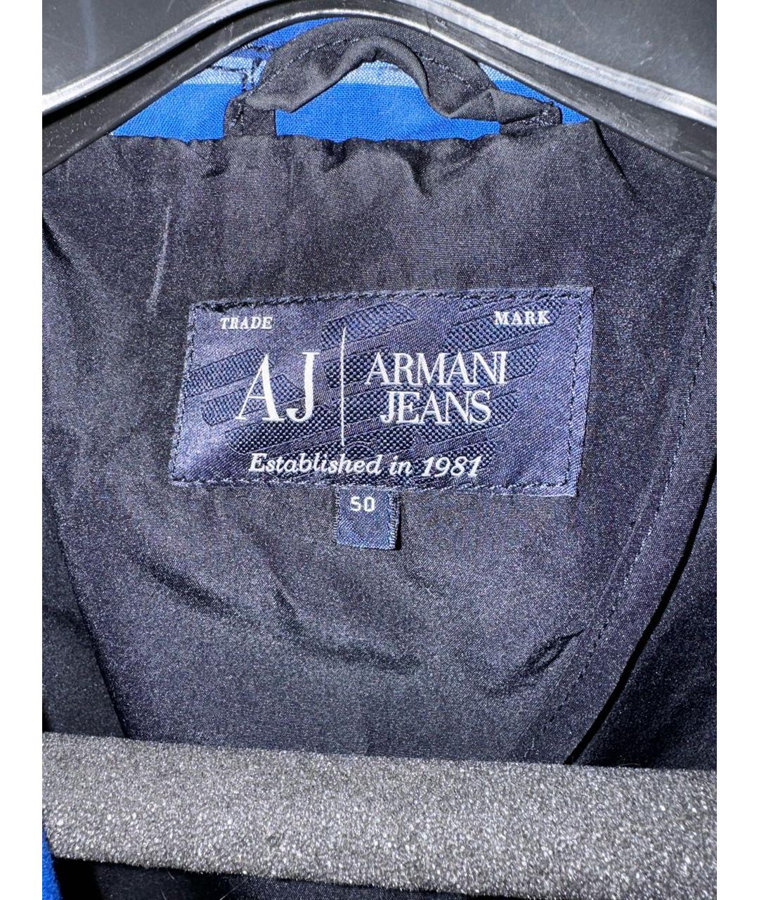 ARMANI JEANS Синий хлопковый пиджак, фото 3