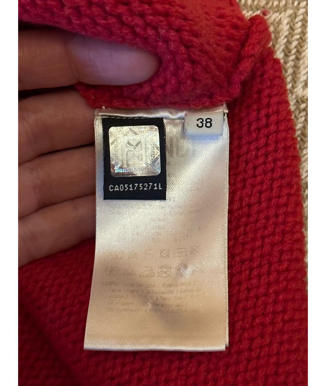 FENDI Красный шерстяной джемпер / свитер, фото 7