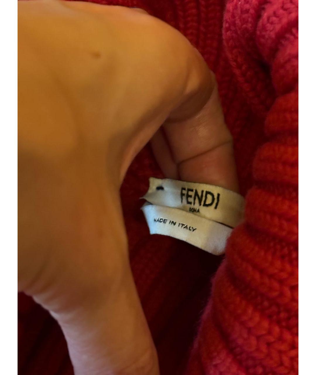 FENDI Красный шерстяной джемпер / свитер, фото 6