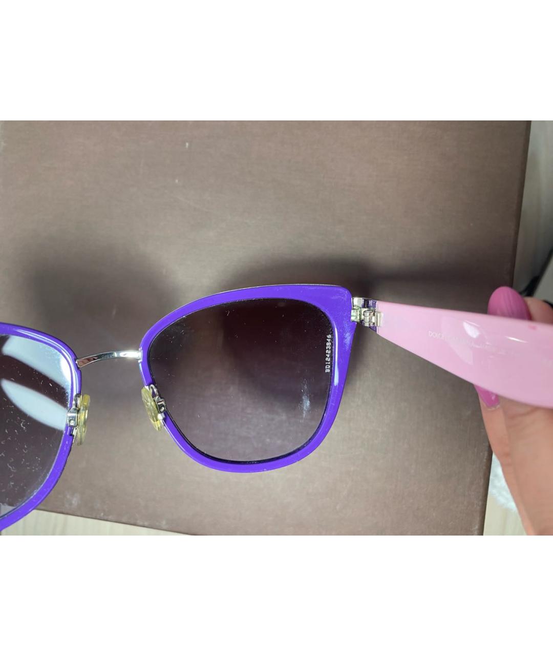 DOLCE&GABBANA Розовые пластиковые солнцезащитные очки, фото 3