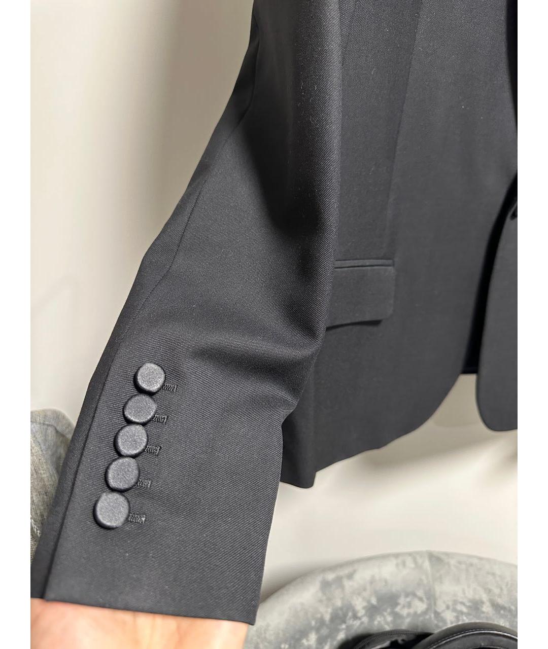 SAINT LAURENT Черный шелковый жакет/пиджак, фото 4