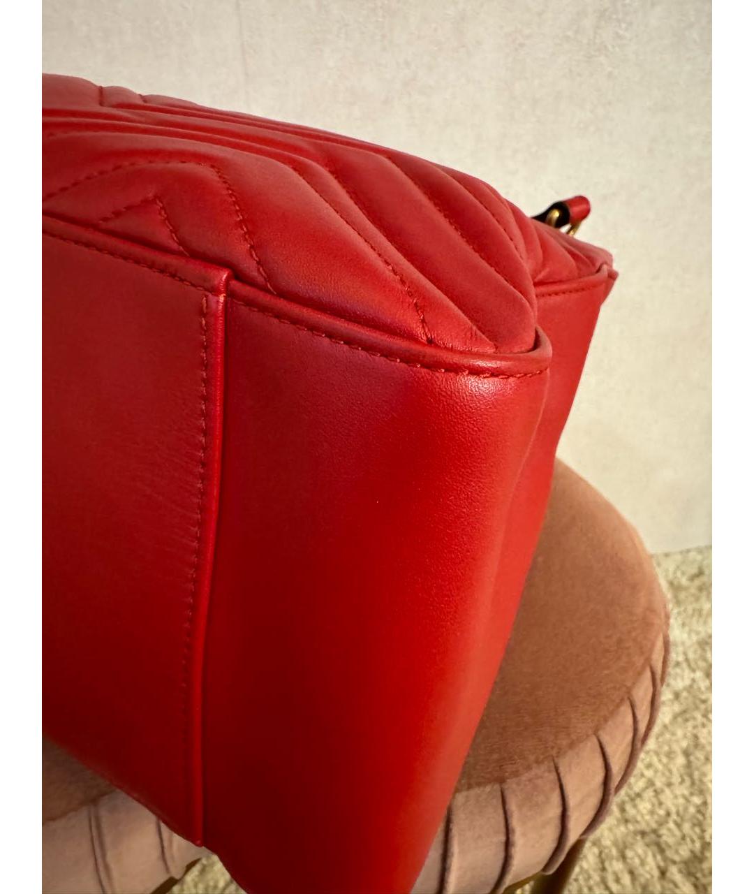 GUCCI Красная кожаная сумка с короткими ручками, фото 6