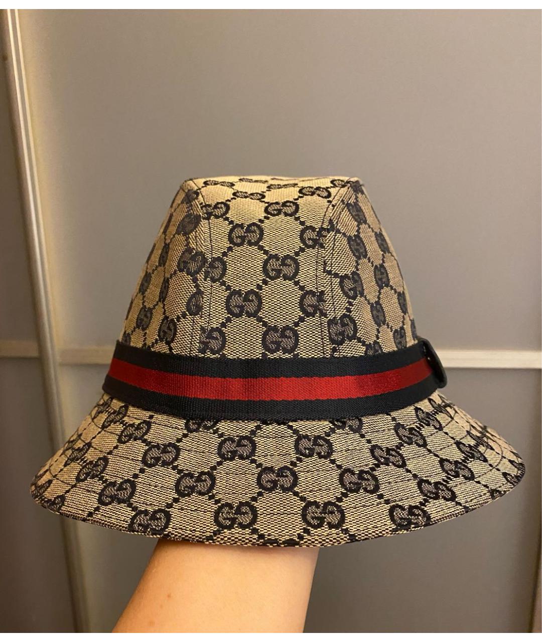 GUCCI Бежевая хлопковая панама, фото 7