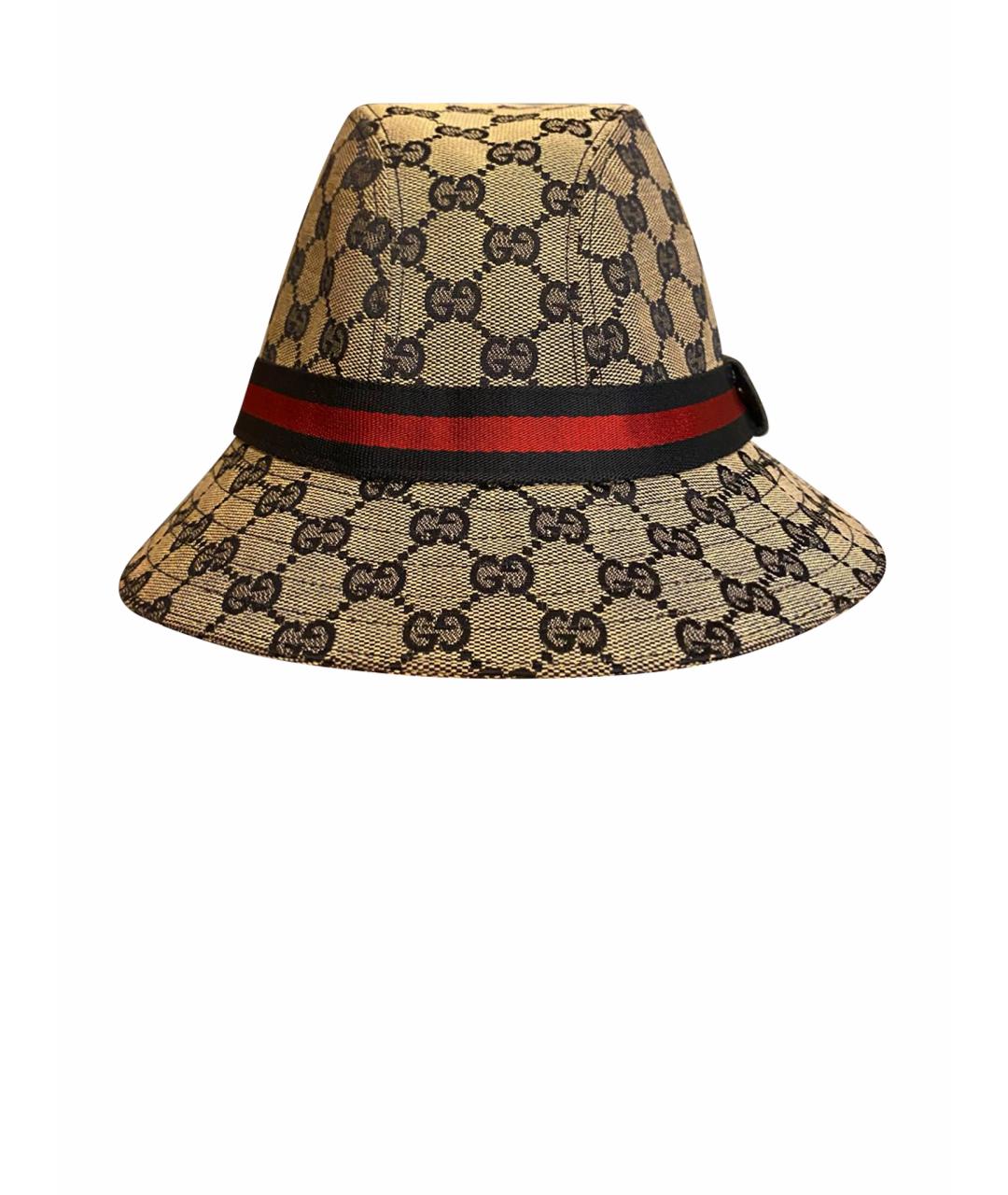 GUCCI Бежевая хлопковая панама, фото 1