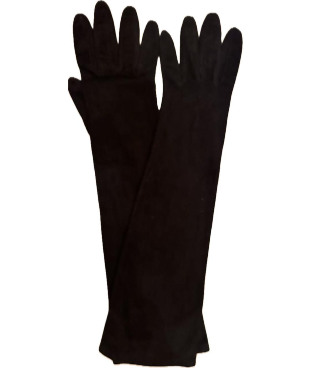 HERMES Черные перчатки, фото 1