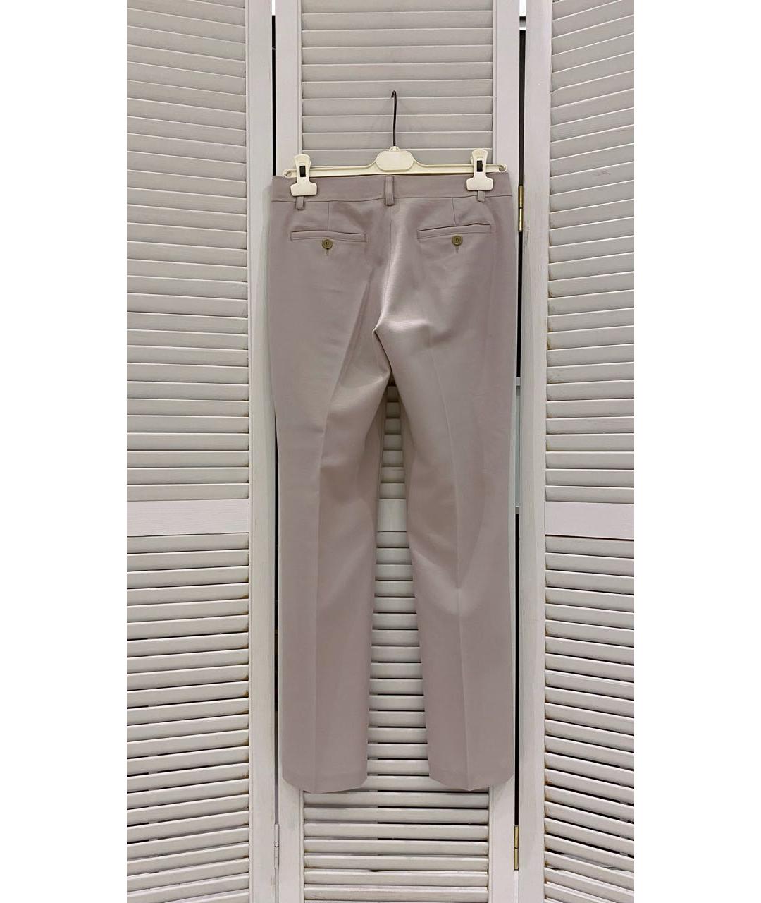 ETRO Бежевые шерстяные брюки узкие, фото 2