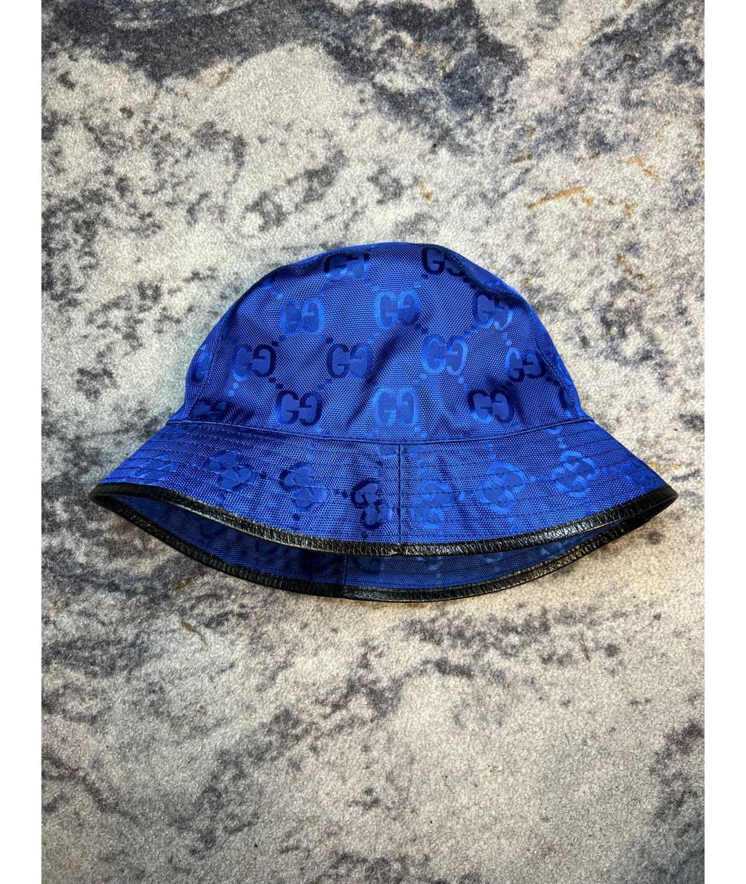 GUCCI Синяя хлопковая шляпа, фото 4