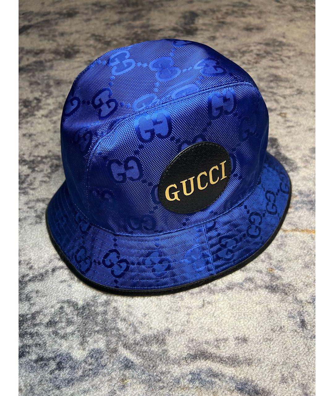 GUCCI Синяя хлопковая шляпа, фото 9